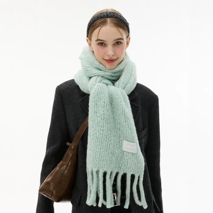 Basic Knit Big Scarf _ Mint