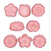Flower Shaped Cookie Cutters Biscuit Mould 3D Frosting Cookie Cutter PP Material