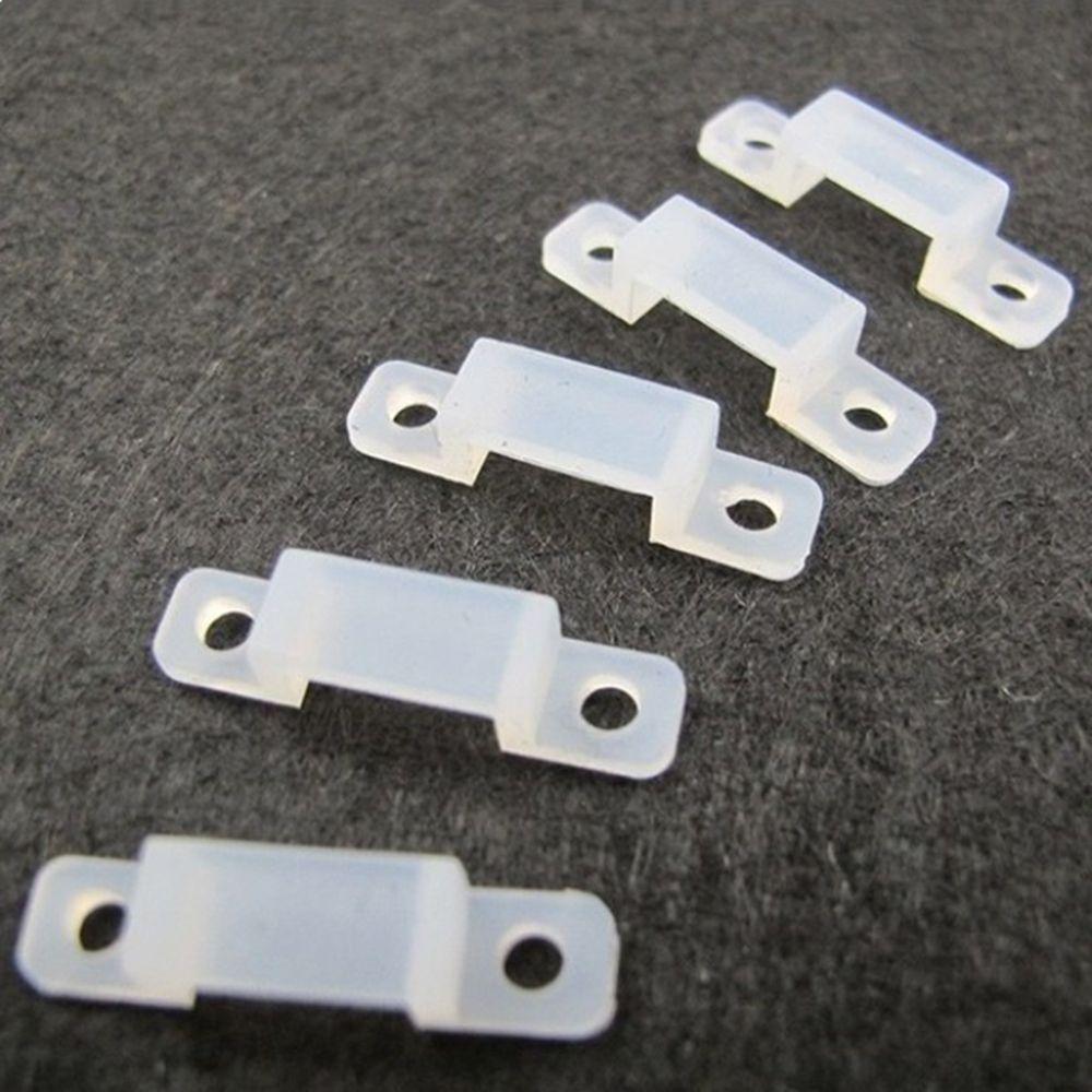 10/50pcs Decorative RGB Single Color White LED Strip Light Lamp Tape 12mm Fixer Silicon Clip