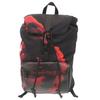 Used AUTHENTIC Logo Backpack-Daypack Black/Red Nylon