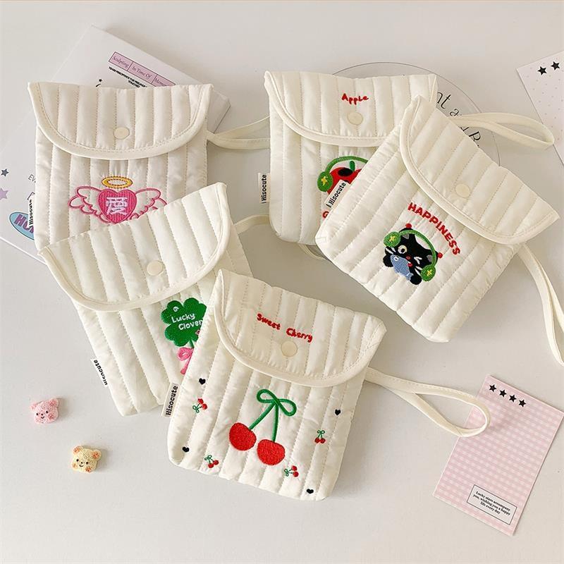 Aranyos Cseresznye Alma Macska Tárolótáska Hordozható Kézben Tartható Higiéniai Betét Tárolótáska Nagy Kapacitású Kézitáska Női Kozmetikai Táska Ajándékok