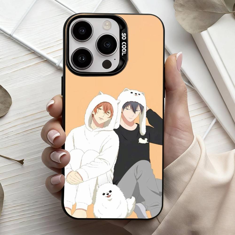 G-Given BL Anime Ritsuka M-Mafuyu Sato Handyhülle Für iPhone17,16,15,14,13,12,11 Plus,Pro Max Candy Silberbeschichtet Innenabdeckung