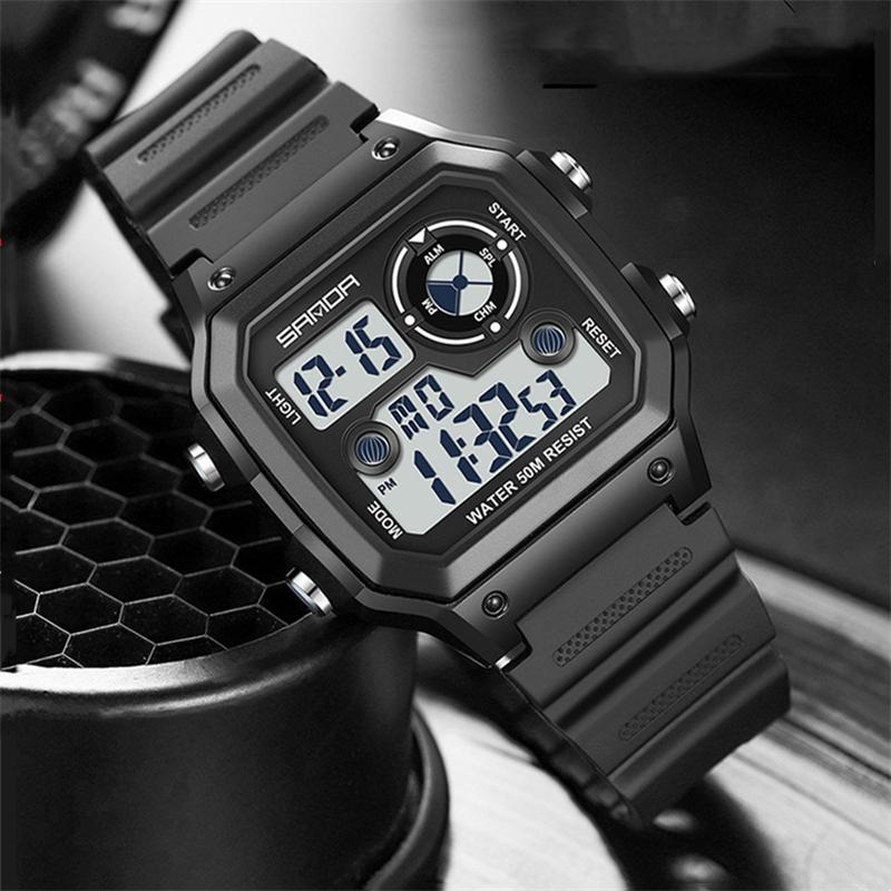 Mens Fashion Led Digital Watch Student Sports Multifunction Electronic Watch Female Clock Gift