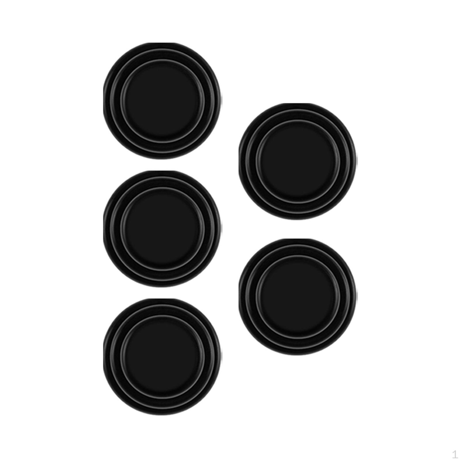 Universal Car Door Absorber Cushion Gasket Accessories Shock Absorption Sound Insulation Decorative 5x Black no Sign