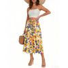 Women's Skirt Bohemian Skirt Floral Print Casual Temperament Pocket Skirt