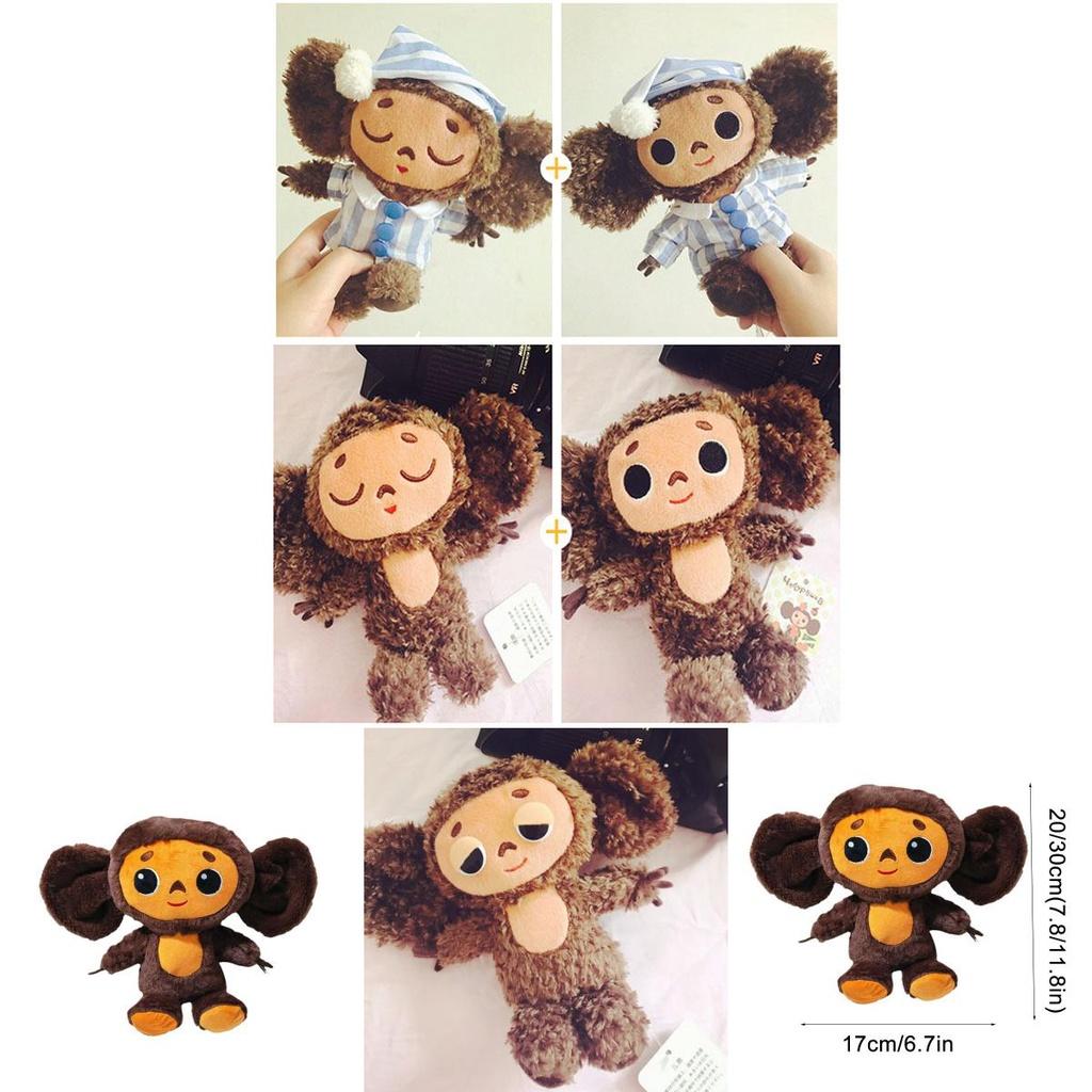 Niedliche Plüschtiere Tscheburaschka Affe Stofftier Puppen Kinder Weihnachten Geburtstagsgeschenk