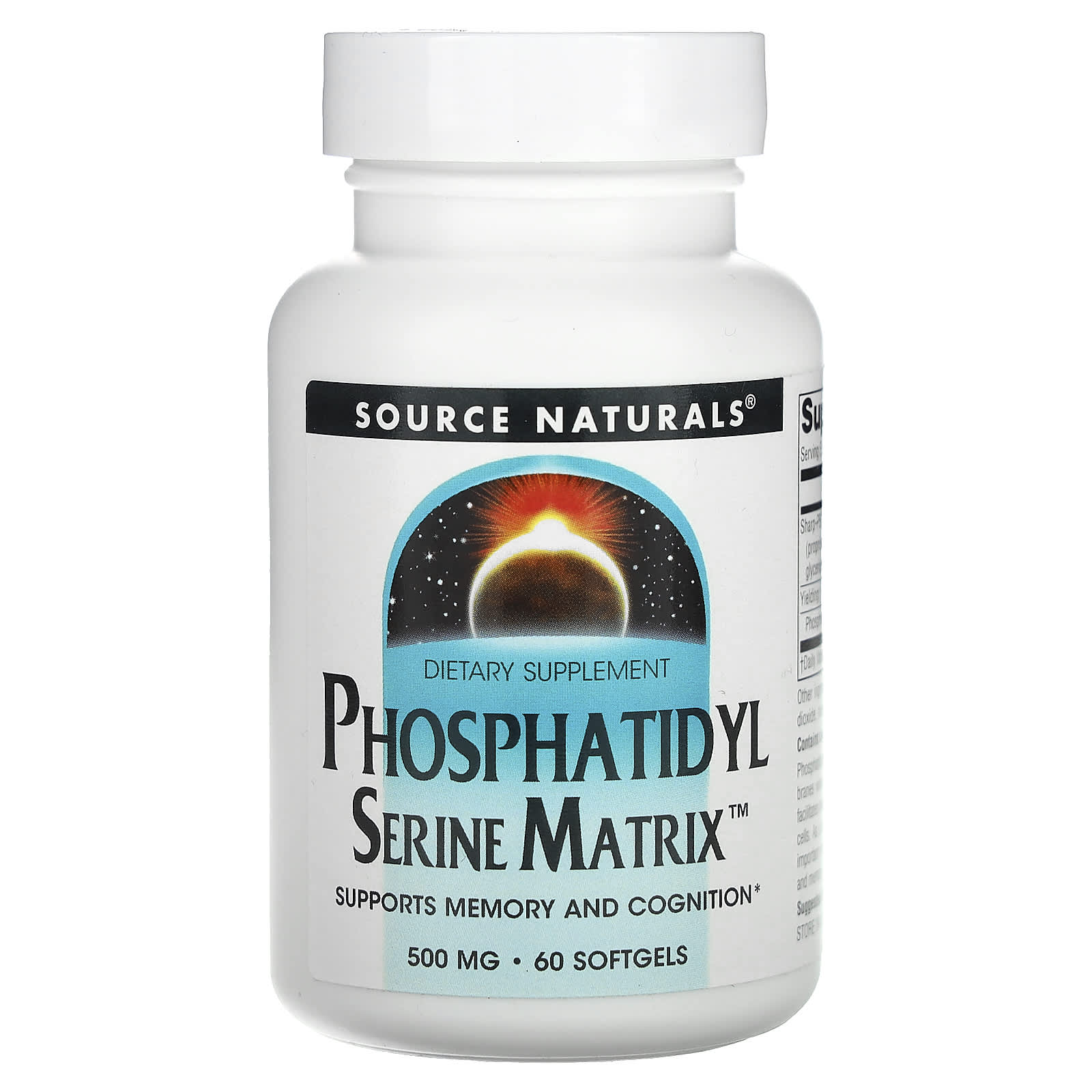 

Phosphatidylserine Matrix, 500Mg, 60 Softgels