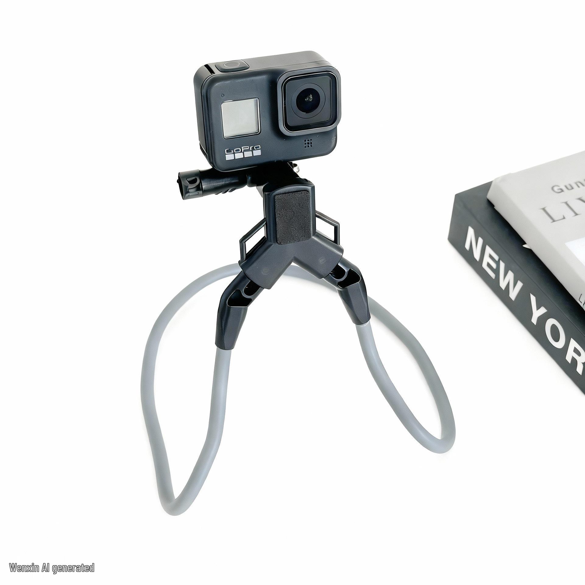 

Нашийне кріплення для екшн-камери GoPro: Силіконовий ремінець для зйомки від першої особи та стрімінгу наживо на вулиці.