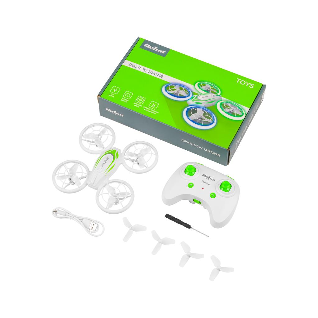 Rebel LED dálkově ovládaný dron s kompasem pro děti