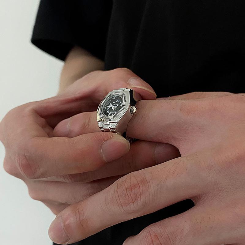 27 Stili Orologio Anello Digitale al Quarzo per Dita per Donne Uomini Anelli di Coppia Orologi Digitali Anelli Punk Elastici Estensibili per Dita Gioielli Orologio