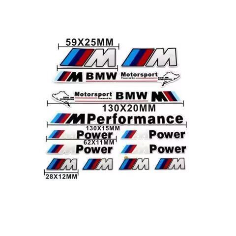 Phgqd7 Car Decals For Bmw M 50TH Power Performance E28 E30 E34 E36 E46 E60 E90 F84 F87 X1 X3 X5 X6 Auto Emblem Sticker Accessories