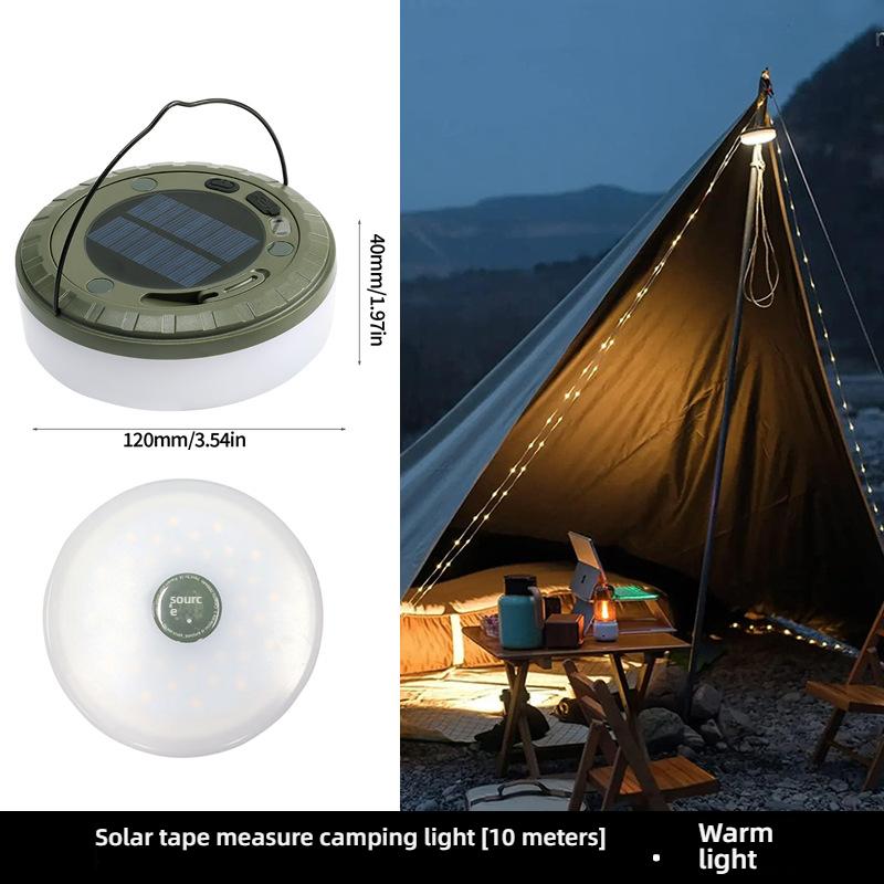 Solar Camping String Lights 10M RGB LED Tent Lantern, Rechargeable IP67 Waterproof for Outdoor YD2326/B