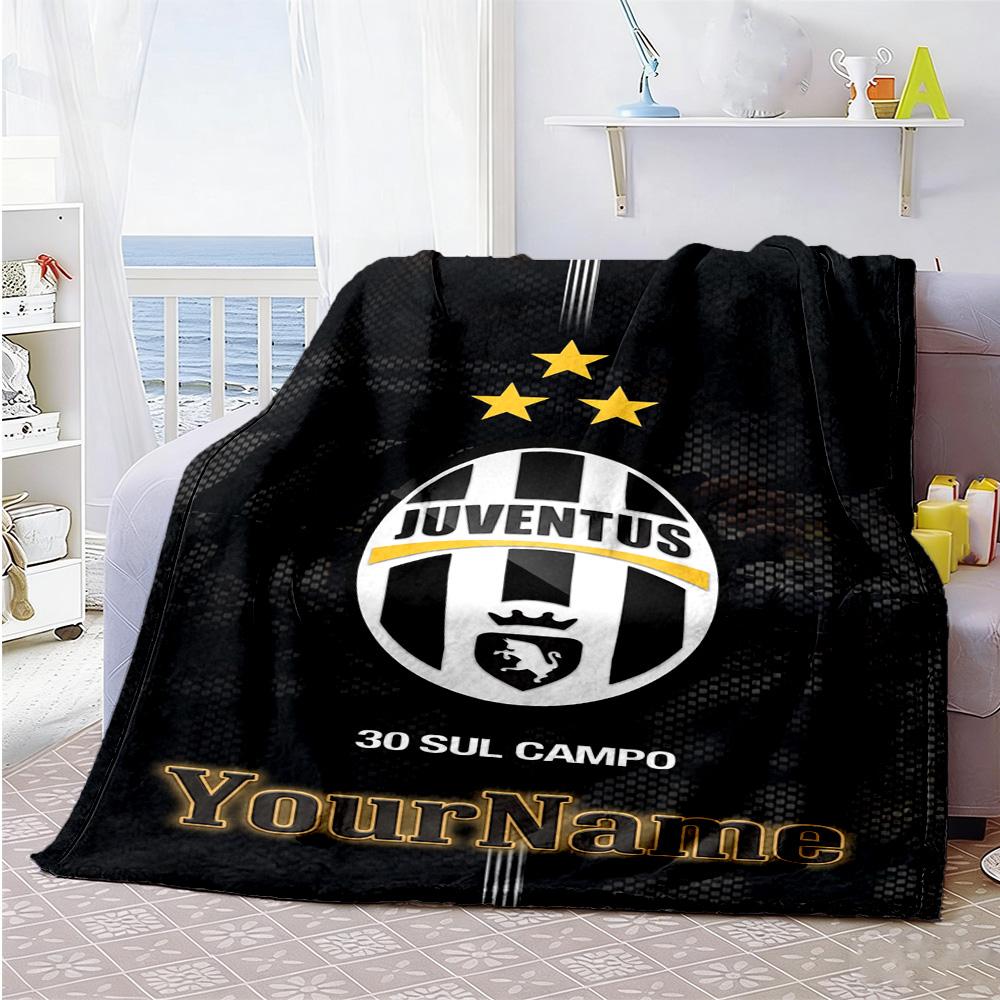 Juventus Customize Your Name Blanket Multi-purpose Customizable Blanket Comfortable Throw For Office Chair Livingroom Living Room Couch