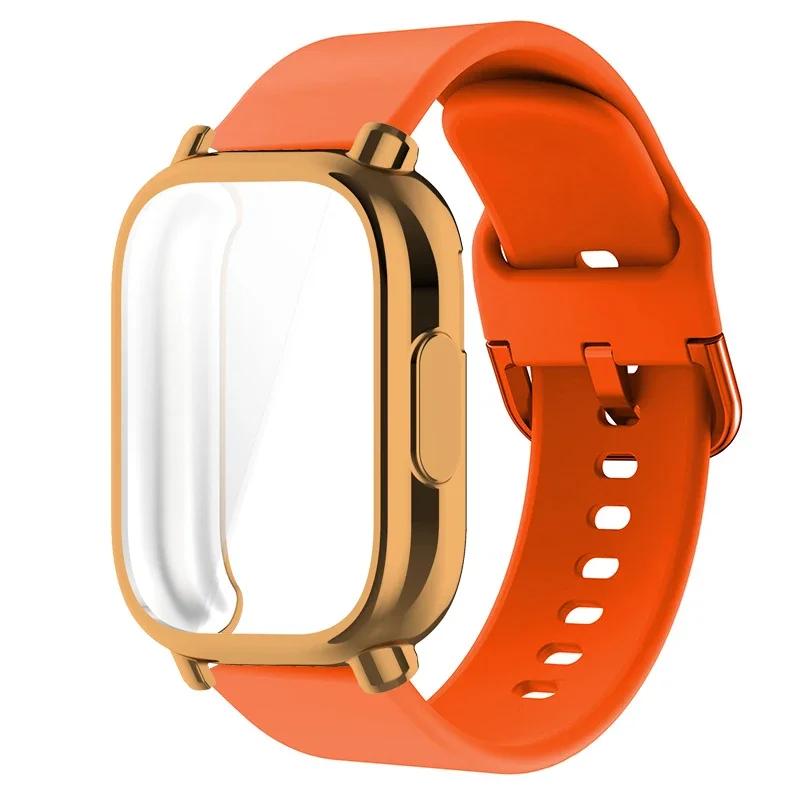 22mm Silicone Strap With Case For Xiaomi Redmi Watch 5 Active Lite Smart Watch Wrist Band TPU Case For Redmi Watch 5 Active Lite