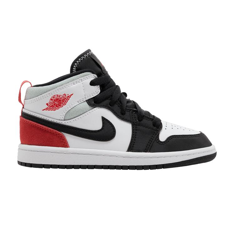 Air Jordan 1 Mid SE PS Red Black Toe 35