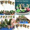 6pc Miniature Fairy Garden Figurines Set Vibrant Multicolored Outdoor Micro Landscape Decor