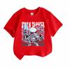 Kids Boys Girls 100% Cotton Crew Neck Short Sleeve T-Shirt, Cute Cartoon Chibi Storm Trooper Print Casual Summer Tee for Daily Wear