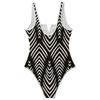 Women's Color-Blocked One-Piece swimsuit With A Sexy V-neck