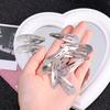 10-50pcs Y2K Silver Hair Clips BB Snap Hairpins Base for DIY Handmade Barrettes for Women Girls Punk Styling Tools Accessories