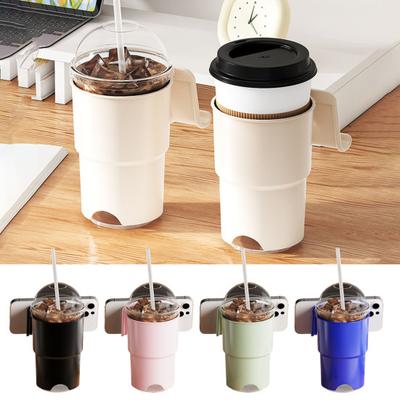 Vacuum Suction Cup Holder Plastic Mobile Phone Holder Reusable Office Desktop Organizer for Cups Phones