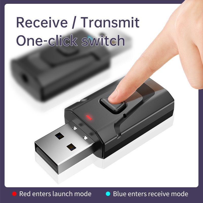 Bluetooth 5.0 Audio Transmitter & Receiver for TV, Computer, Speaker, Car - Multi-Device Adapter