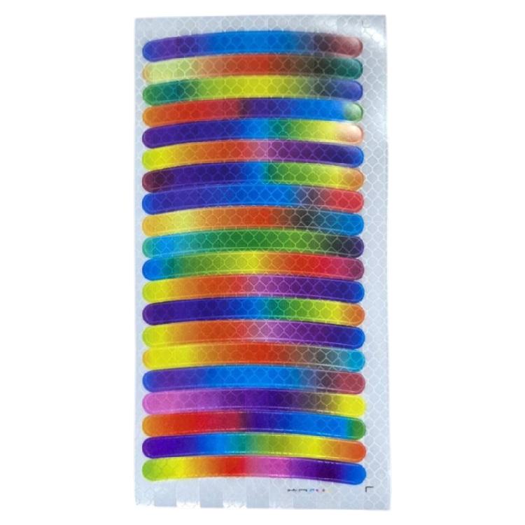 

20pcs Car Wheel Hub Reflective Stickers Night Safety Warning Sticker Easy Installation Tire Rims Stripe Decal Sticker 1