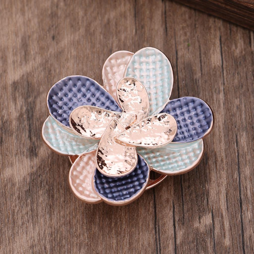 New multi-functional enamel three-dimensional flower magnetic brooch banquet women's brooch bag accessories