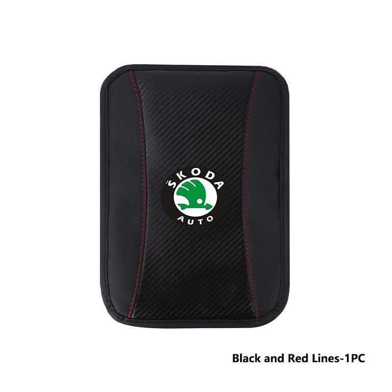GQEW9 For Skoda Car Armrest Mat Center Console Arm Rest Protection Cushion Kamiq Karoq Octavia 2 3 Rapid Scala Kami Fabia VII VRS