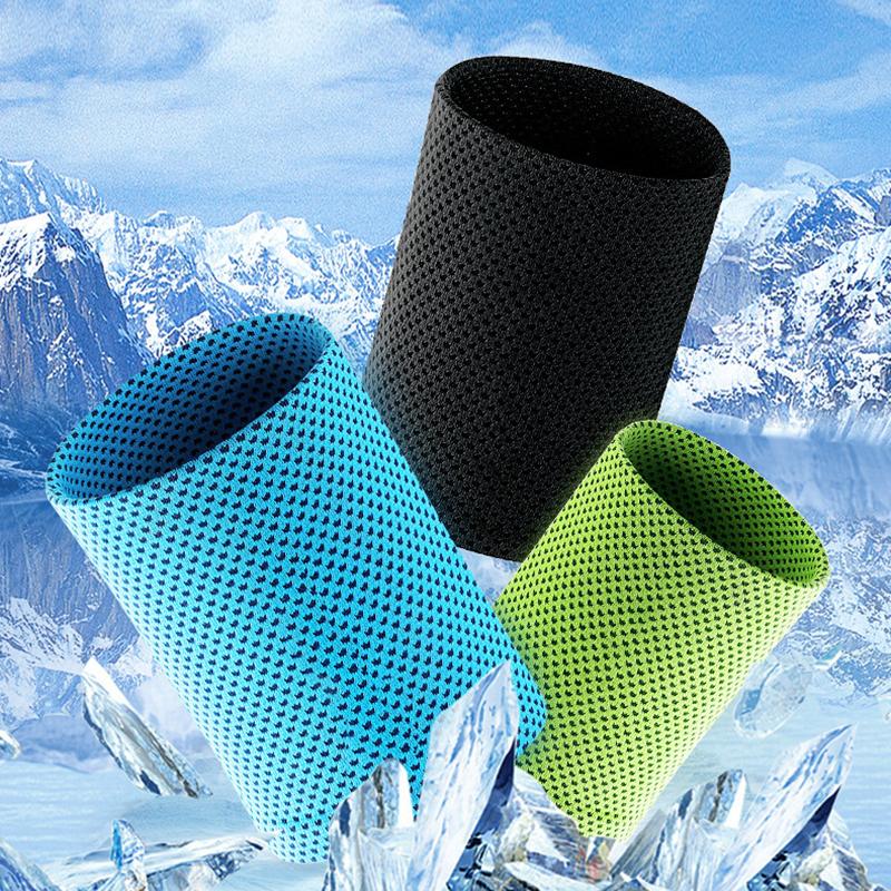Summer Ice Silk Sports Wristband Cold Feeling Wrist Men And Women Fitness Weightlifting Wristband Icy Sweat Absorbing