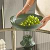 Detachable Draining Fruit Plate High Feet Fruit Tray Modern Snack Serving Bowl  Coffee Table