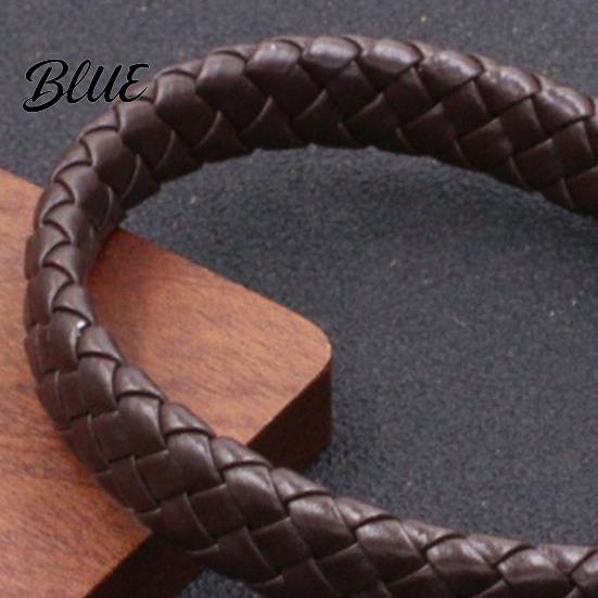 Faux Leather Bracelet Men Imitation Lightweight Wear-resistant Retro Gift Style