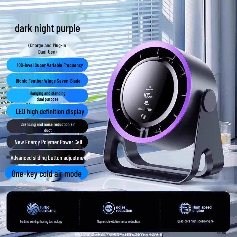 2026 USB Rechargeable Quiet Desk Fan – Compact Student & Office Cooling Solution