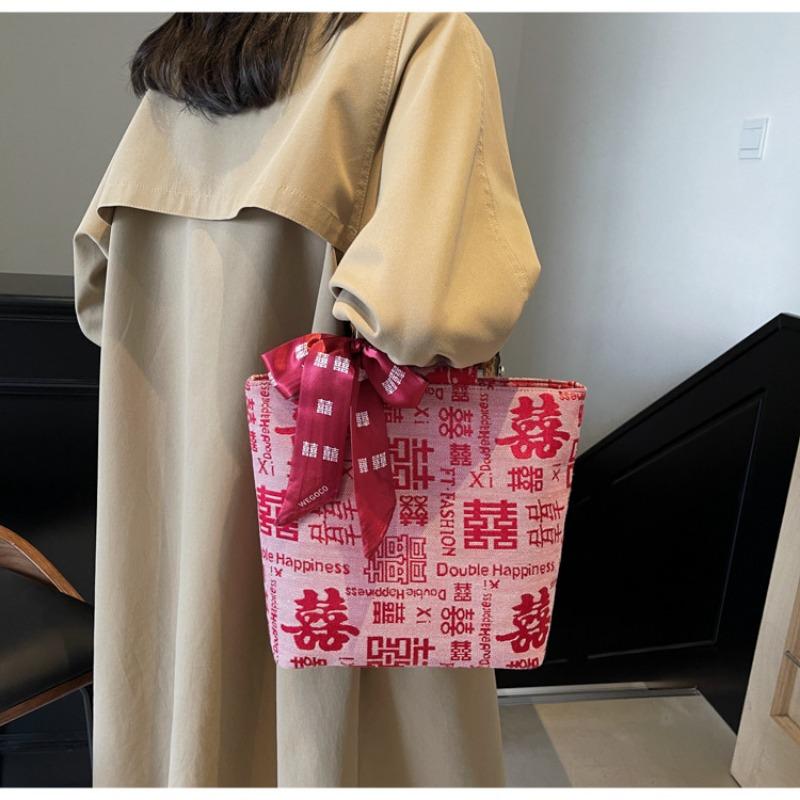 Wedding bag Large-capacity bag Women can usually use red envelopes to carry red wedding special women's bags Bridal bags