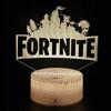 Fortnite Battle Royale Led 3D Night Light For Kids + Remote Control