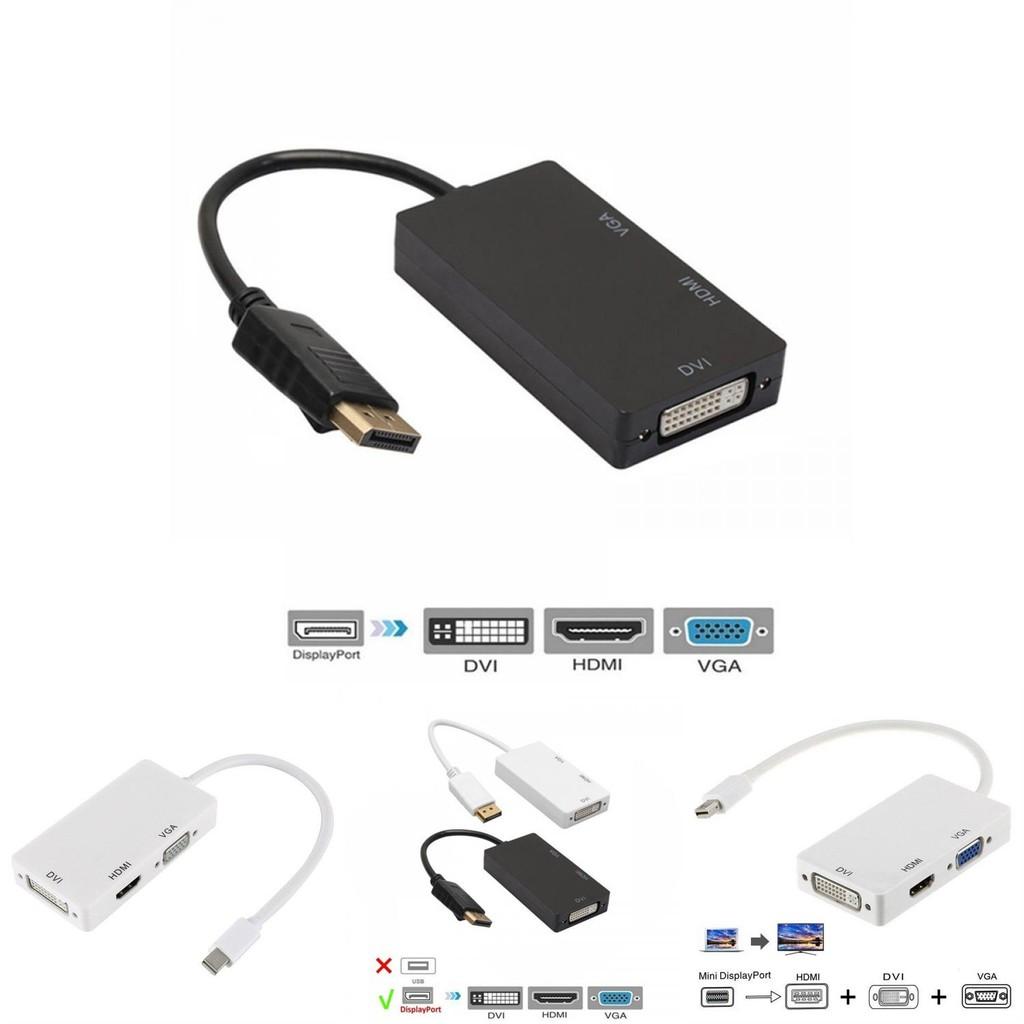 Mini Dp Zu Hdmi Dvi Vga 3in1 Adapter Mit Chipsatz Für Macbook Pro Air Multi-Monitor-Setup