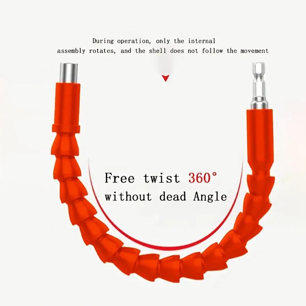 Burghiu electric universal 6,35 mm Arbore de legătură flexibil Tijă de extensie din plastic flexibilă, Lungime 29,5 cm