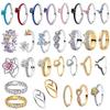 S925 Silver Pink Flower Bee and Bow Women's Ring Fashionable and Versatile Gift for Friends 2026