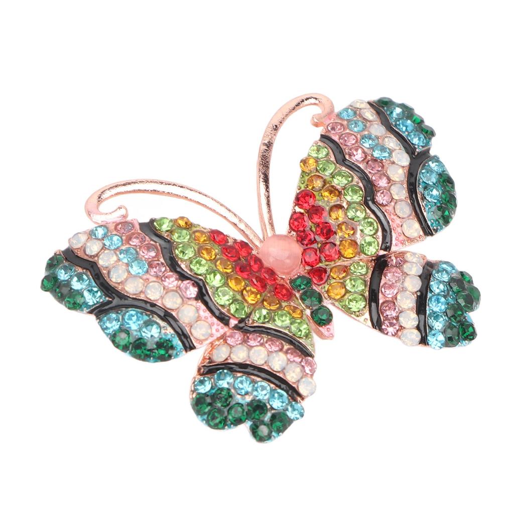 Brooch Pin Women Insect Lapel Safety Colorful Shining Diamond Decoration Gift for Women Girls Red