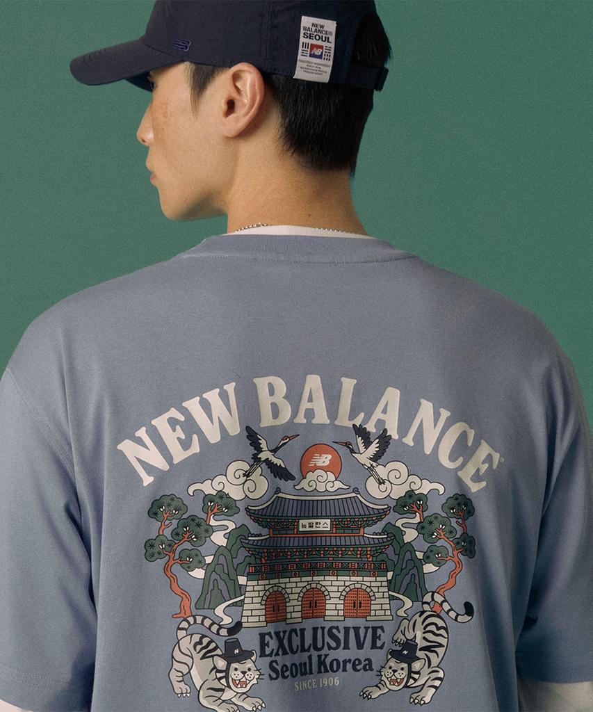 Nyuballanseu Nbneg2A043 / Uni Nb Seoul Tiger 2.0 Short Sleeve T-Shirt (Light Blue)