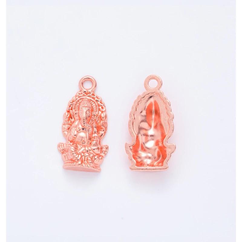 Hinduizm Ganesha Bóg z Głową Słonia Naszyjniki Wisiorek Potężny Amulet Sukcesu Błogosławieństwa Biżuteria Vintage Akcesoria Prezenty