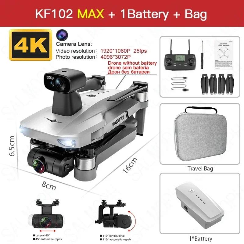KF102 / KF102MAX Drone 4K Profesional with HD Camera 5G WiFi GPS 2-Axis Anti Shake Gimbal Quadcopter Brushless Motor Mini Dron