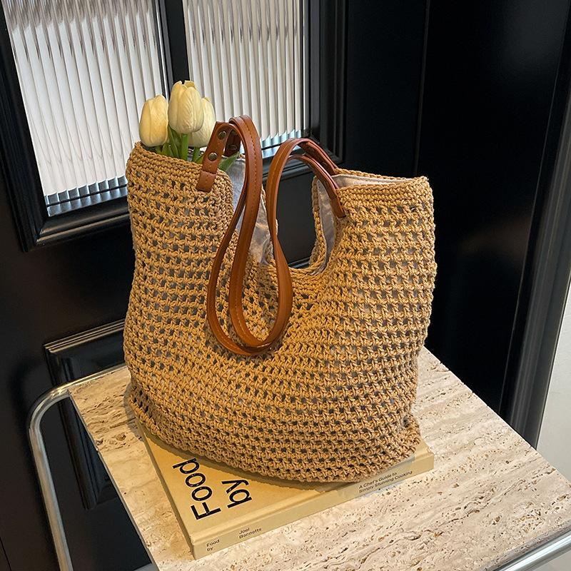 

Summer Versatile Single Shoulder Bag, Internet Famous Small Fresh Woven Bag, Beach Vacation Bag, Large Capacity Travel Bag