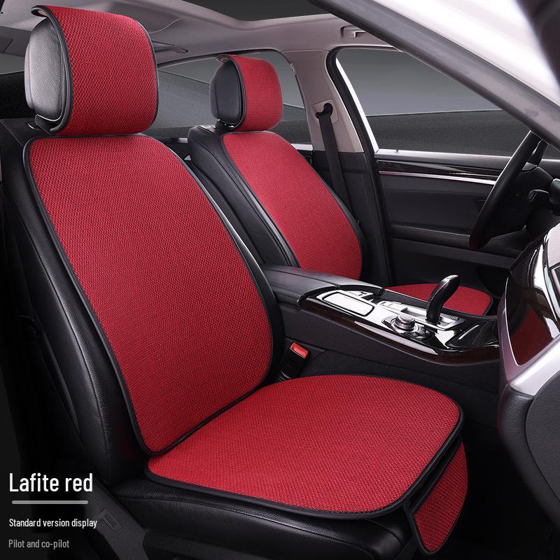 Comprehensive All-Season Linen Seat Cushion Set for Five-Seater Cars
