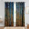Classical Oil Painting 3d Printing Curtain Bedroom Studio Dormitory Study Room Decorative Curtain Can Be Customized 2 Pieces
