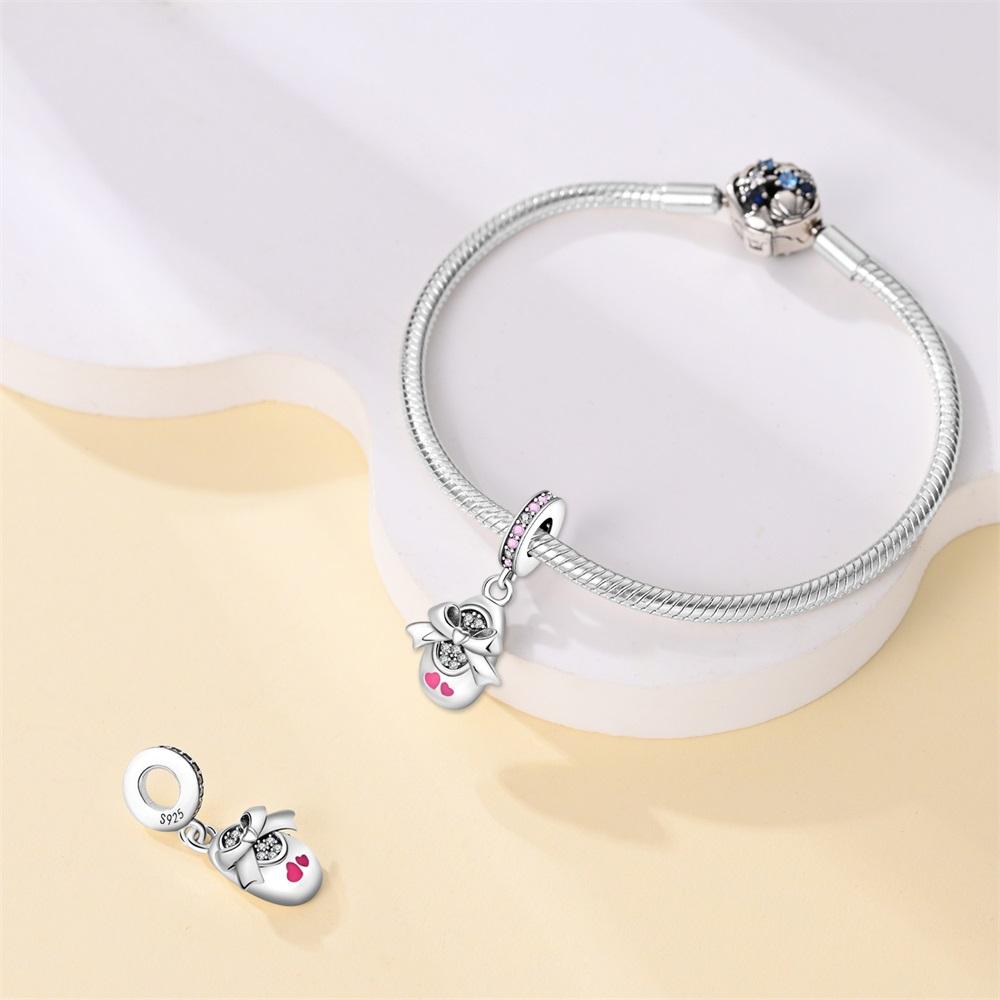 Charm Bead Charms Authentic copper Baby Shoes Ideal For Mothers Day Bead Charms Compatible With Bracelets Diy Fine Gift Women Delicate Jewellery Acce