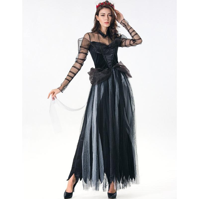 Costum de mireasă vampir de Halloween, rochie sexy cosplay, costum pentru spectacol de scenă