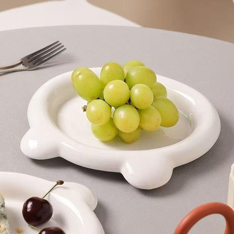 Adorable Cat Bear Dessert Plate - Cute, Plastic, Hot-Selling Breakfast Dish