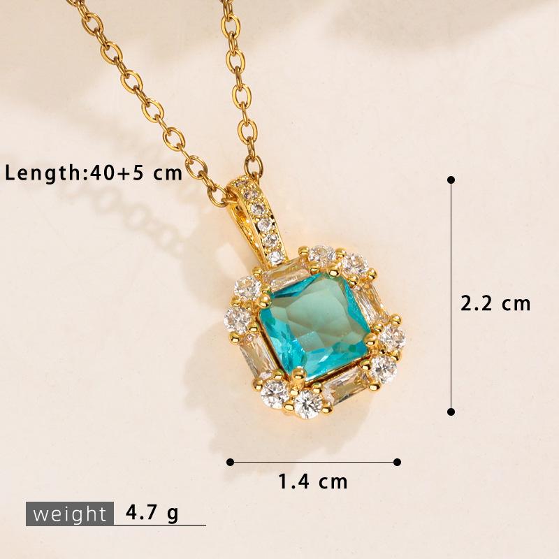 Exquisite High-End Zircon Pendant Necklace for Women
