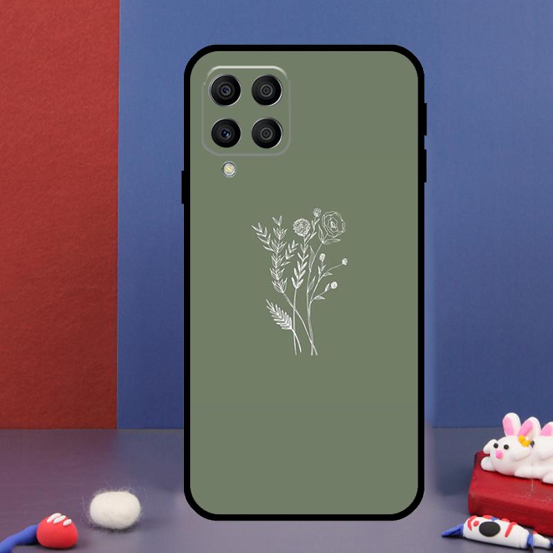 green aesthetic For Samsung Galaxy M33 M13 M23 M53 M15 M55 M31 M51 M14 M34 M54 M20 M30s M32 M52 Phone Case