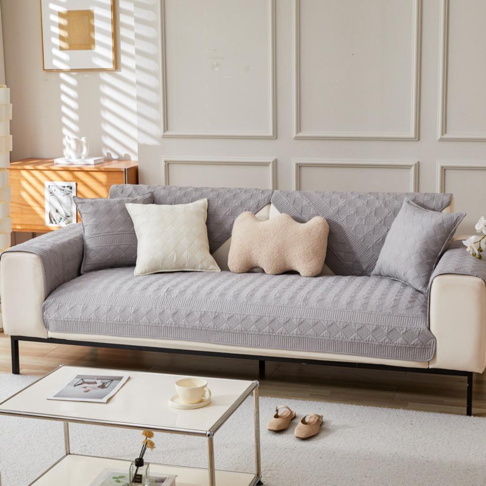 Cotton Sofa Protector Slipcover Modern Universal Anti Slip Cushion Cover Simple Home Decor